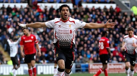 Suarez cùng đồng đội đã san bằng sân Cardiff City