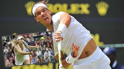 Nadal và Sharapova (ảnh nhỏ) đã thi đấu rất thuyết phục ở vòng 3