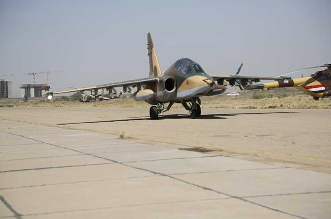 Máy bay chiến đấu Sukhoi Su-25 của không quân Iraq - Ảnh: The Aviationist