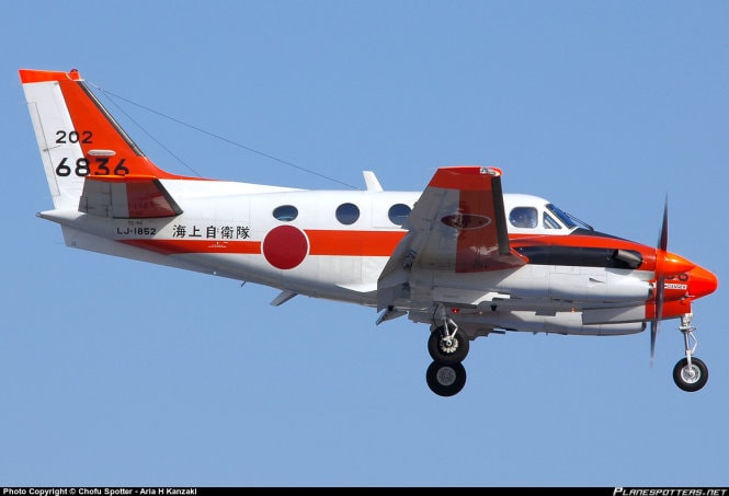 Máy bay tuần tra biển Beechcraft TC-90 King Air của Nhật Bản - Ảnh: planespotters.net