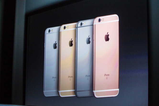 Các màu iPhone 6S và iPhone 6S Plus - Ảnh: CNET