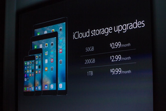 Các gói nâng cấp dung lượng iCloud - Ảnh: CNET
