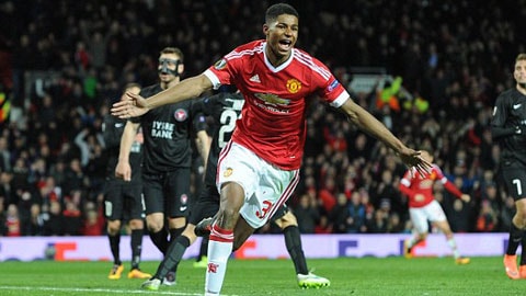 Marcus Rashford tỏa sáng rực rỡ với một cú đúp