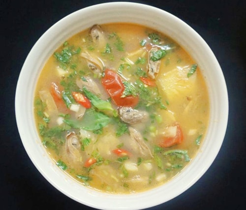 canh chua, ngày hè, nắng nóng, canh hến, canh cua, nấu chua