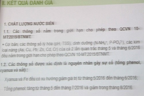 Phần lớn môi trường biển miền Trung an toàn - ảnh 1