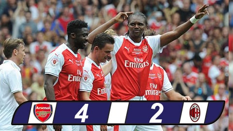 Kanu lập hat-trick, cựu sao Arsenal đại thắng cựu sao Milan