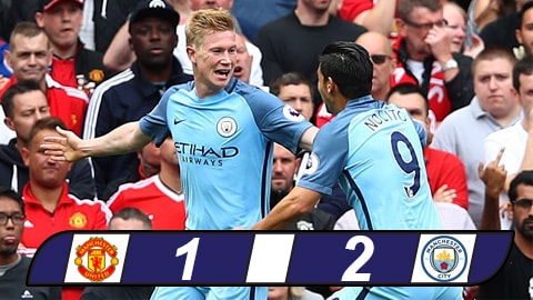 De Bruyne đại náo Old Trafford, Man City xây chắc ngôi đầu