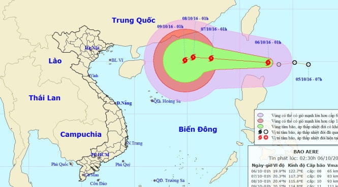 Áp thấp nhiệt đới gần biển Đông mạnh lên thành bão 