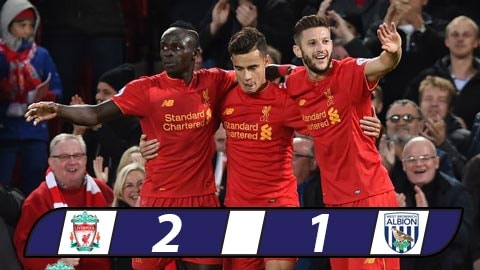 Hạ West Brom, Liverpool chia ngôi đầu cùng Arsenal