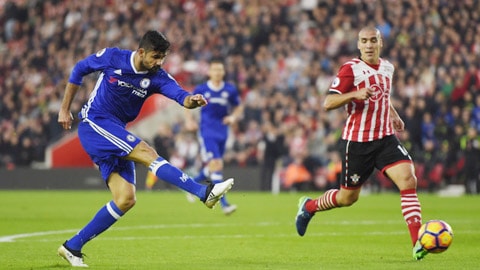 Diego Costa và các đồng đội đã xuất sắc đánh bại đội chủ nhà Southampton