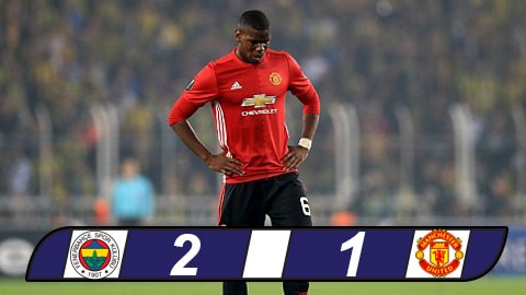 Pogba chấn thương, M.U gục ngã trước Fenerbahce