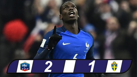 Pogba & Payet tỏa sáng giúp Pháp ngược dòng trước Thụy Điển