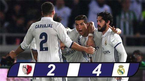 Ronaldo lập hat-trick đưa Real lần thứ 5 lên đỉnh thế giới