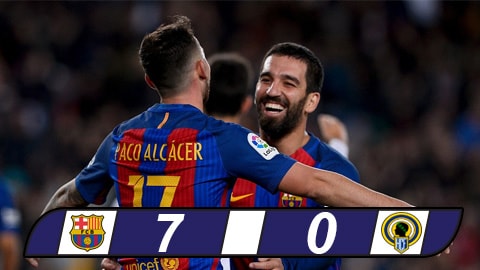 Arda Turan rực sáng, Barca giã nát Hercules