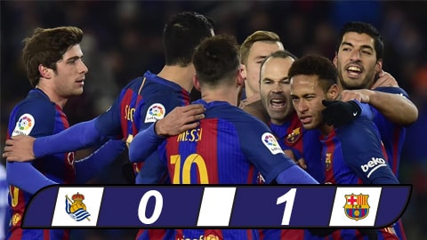 Neymar lập công, Barca thắng nhọc Sociedad