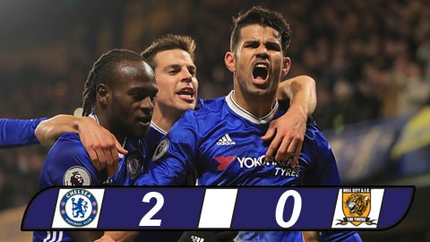 Thắng nhẹ Hull, Chelsea bỏ xa nhóm bám đuổi 8 điểm