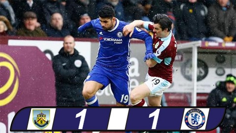 Costa và Hazard bị phong tỏa, Chelsea bất lực trước Burnley