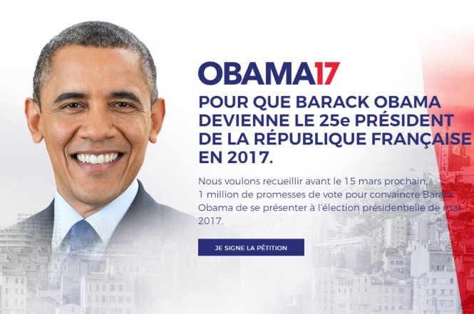 ​30.000 người Pháp muốn ông Obama ứng cử tổng thống  