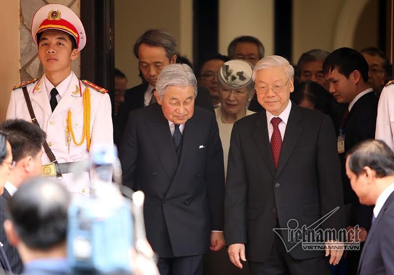 Nhà vua Nhật Bản, Hoàng hậu Nhật Bản, Nhà vua và hoàng hậu Nhật Bản thăm Việt Nam,Tổng bí thư Nguyễn Phú Trọng