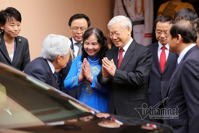 Nhà vua Nhật Bản, Hoàng hậu Nhật Bản, Nhà vua và hoàng hậu Nhật Bản thăm Việt Nam,Tổng bí thư Nguyễn Phú Trọng