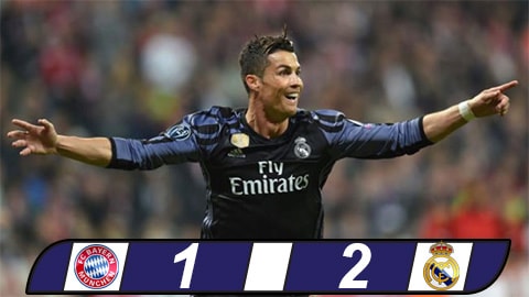 Ronaldo lập cú đúp, Real ngược dòng hạ Bayern