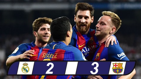 Messi đánh sập Bernabeu, Barca tái chiếm ngôi đầu