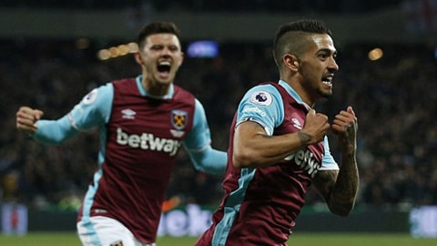 Phút 65, Lanzini kết thúc số phận Tottenham bằng tình huống chớp thời cơ ghi bàn rất nhanh