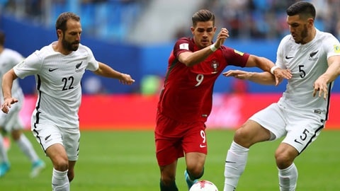 Andre Silva là một trong số bốn cầu thủ ghi bàn vào lưới New Zealand