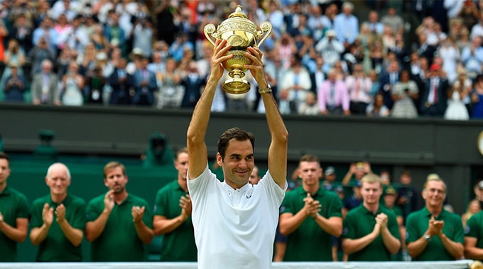 Không để thua set nào, Federer vô địch Wimbledon lần thứ 8