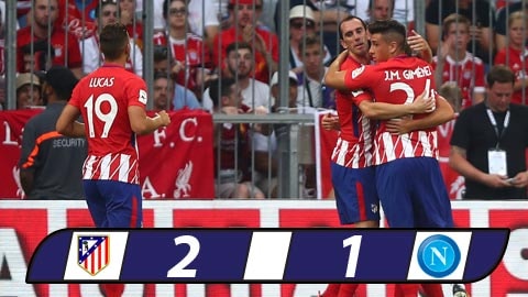 Atletico Madrid 2-1 Napoli: Ngược dòng đẳng cấp