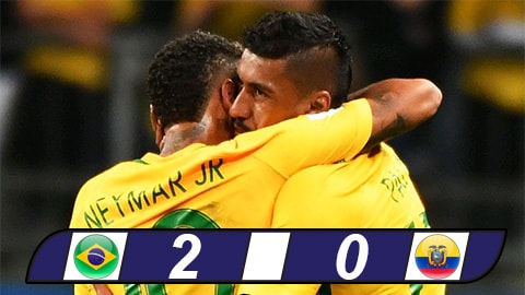 Paulinho và Coutinho nổ súng, Brazil nối dài mạch thắng