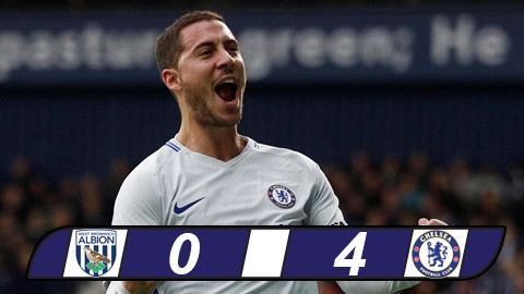 Hazard lập đại công, Chelsea vào top 3