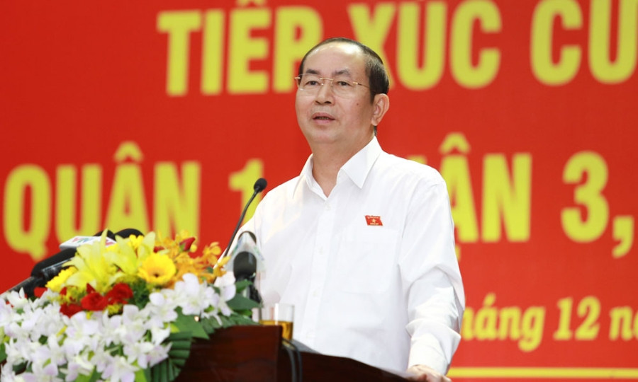 Chủ tịch nước,Trần Đại Quang,Chống tham nhũng,TP.HCM,tiếp xúc cử tri,Chủ tịch nước Trần Đại Quang