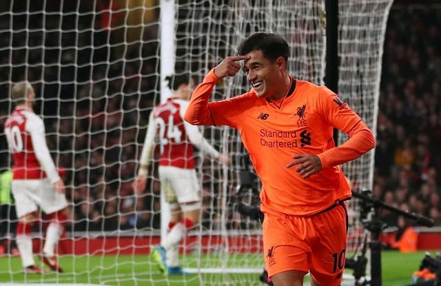 Coutinho ghi bàn mở tỉ số cho Liverpool