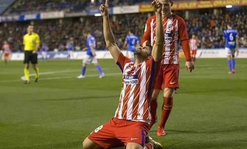 Costa hạnh phúc với bàn thắng đầu tiên cho Atletico sau 1.344 ngày. Ảnh: DIARIO AS.