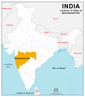 Vị trí của bang Maharashtra. Đồ họa: mapsworld.