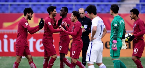 Qatar đoạt HC đồng sau trận đấu khó nhằn với Hàn Quốc. Ảnh: AFC.