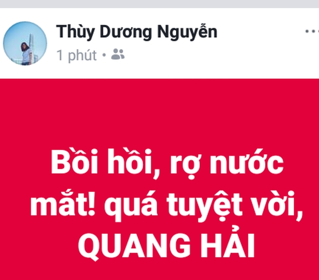 Fan ăn mừng khi Quang Hải gỡ hòa 1-1 trong mưa tuyết - Ảnh 2.