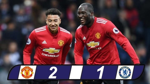 M.U 2-1 Chelsea: Lukaku tỏa sáng, Quỷ đỏ đòi lại ngôi nhì bảng