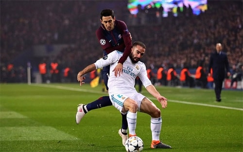 Di Maria không thể giúp PSG vượt qua đội bóng cũ.