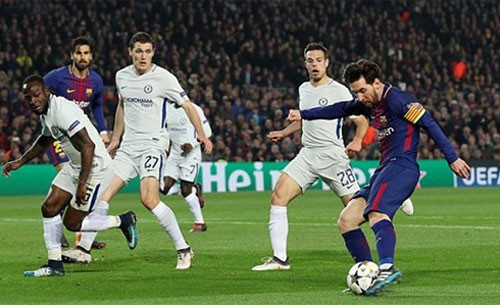 Messi tỏa sáng ở những thời khắc quyết định trận lượt về. Ảnh: Reuters