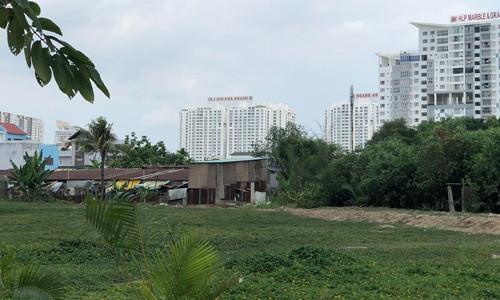 Một phần khu đất Quốc Cường Gia Lai mua của Công ty Tân Thuận. Ảnh: Tuyết Nguyễn.