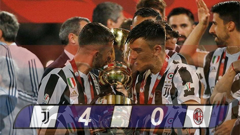 Juventus 4-0 Milan: Lão bà đăng quang thuyết phục