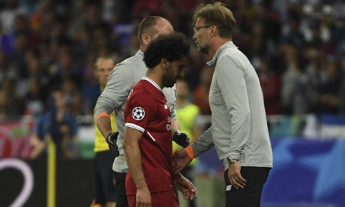 Klopp thừa nhận Salah đã gặp một chấn thương nghiêm trọng. Ảnh: AFP.