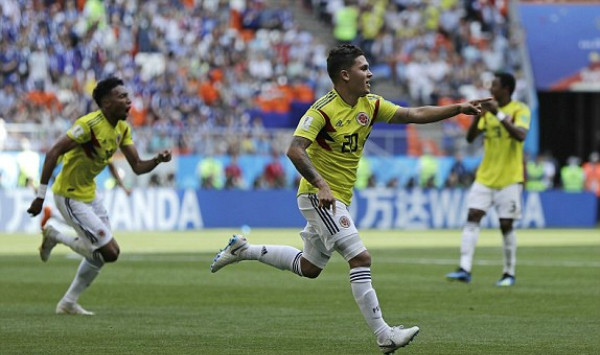 Colombia đã chơi cầu toàn sau bàn thắng của Quintero. Ảnh: ​FIFA.