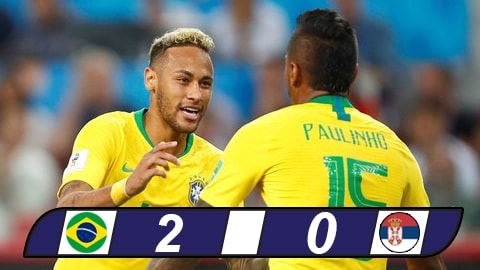 Brazil 2-0 Serbia: Selecao nhàn nhã vào vòng 1/8