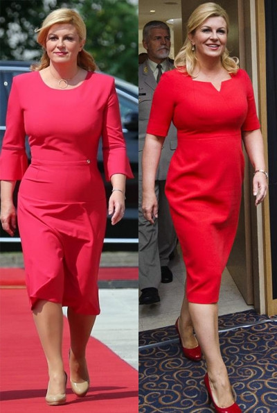 Bà cũng thích các mẫu váy màu nổi có độ ôm vừa phải, chiết eo cao. Trang phục giúp tôn lên làn da trắng của nữ tổng thống. 