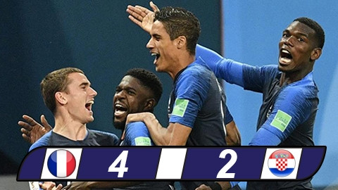 Pháp 4-2 Croatia: Les Bleus lần thứ 2 vô địch World Cup
