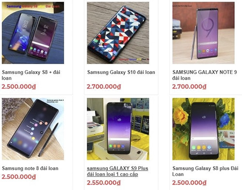 Galaxy Note9, Galaxy S10 rao bán trên mạng.