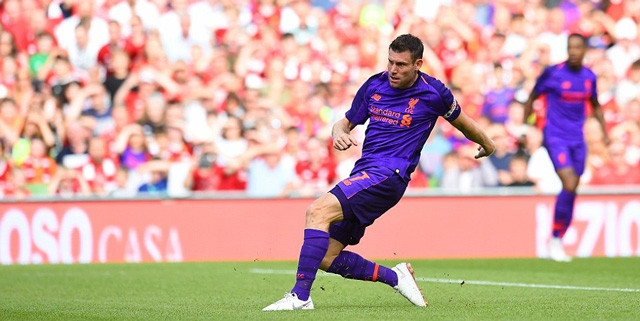 Milner ghi bàn mở tỷ số cho Liverpool